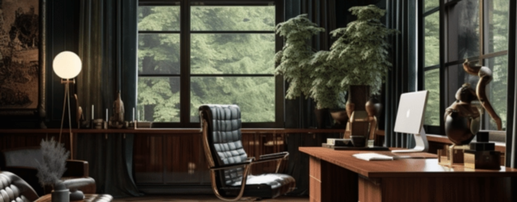 Harmonious Workspaces: AI Enhanced Office Design and Elegant Interiors for Productive Environments