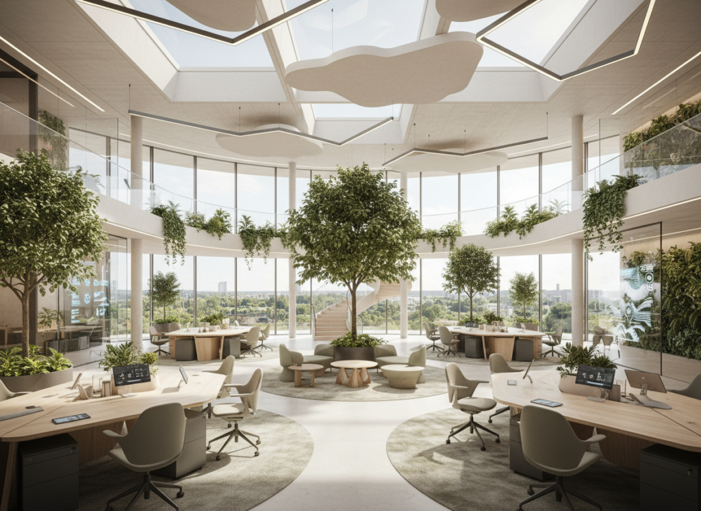 Sustainable Lighting in Commercial Interiors: The Future of Workspace Design in 2025